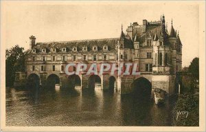 Old Postcard Chateau de Chenonceau Facade North East Douce France Loire Castles