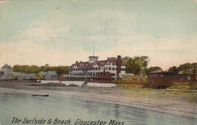 Massachusetts Gloucester The Surfside Hotel and Beach 1911