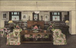 Manasquan NJ Switzer Foundation For Girls Living Room Postcard