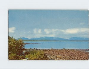 Postcard View from the shore, Mount Desert Hills, Maine