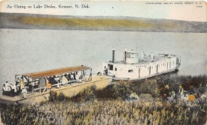 J35/ Kemare North Dakota Postcard c1910 Outing on Lake Deslac Boats Ship  271