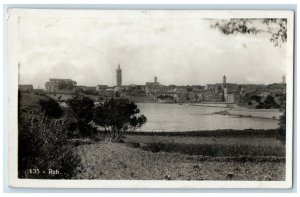 1947 Scene of River Buildings at Rab Croatia Vintage RPPC Photo Postcard