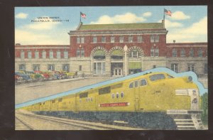 POCATELLO IDAHO RAILROAD DEPOT TRAIN STATION VINTAGE POSTCARD