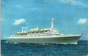 Holland America Line ss Rotterdam Ship Vintage Postcard C185