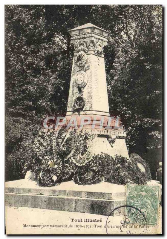 Old Postcard Toul illustrates Commemorative Monument