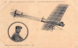 Early Airplane Latham Monoplane Havre Trouville Deauville Postcard K68532