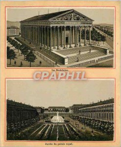 Postcard Old La Madeleine and Jardin du Palais Royal