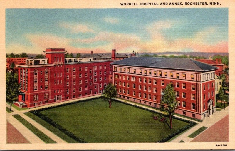 Minnesota Rochester Worrell Hospital and Annex Curteich