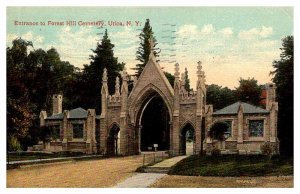 Postcard CEMETERY SCENE Utica New York NY AQ8543