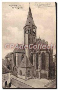 Old Postcard Hagenau St Georgkirche