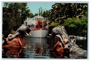 Anaheim California CA Postcard Jungle Cruise Boat Disneyland Magic Kingdom c1960