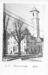 J46/ Clarendon Arkansas RPPC Postcard c1950s Court House Building  176