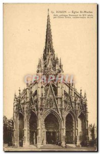 Rouen Postcard Ancient Church St maclou Gothic master mason Pierre Robin King