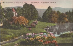 Postcard The Cascades Residence Mr JF Montgomery Manchester Vermont VT