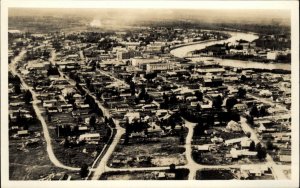 Fairbanks Alaska AK Aerial View 1920s-30s Real Photo Postcard