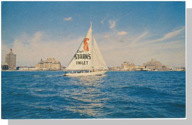 Atlantic City, New Jersey/NJ Postcard,Cpt Starn's Restaurant, Sailboat, ...