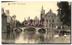 Postcard Old Bruges Pont Du Beguinage