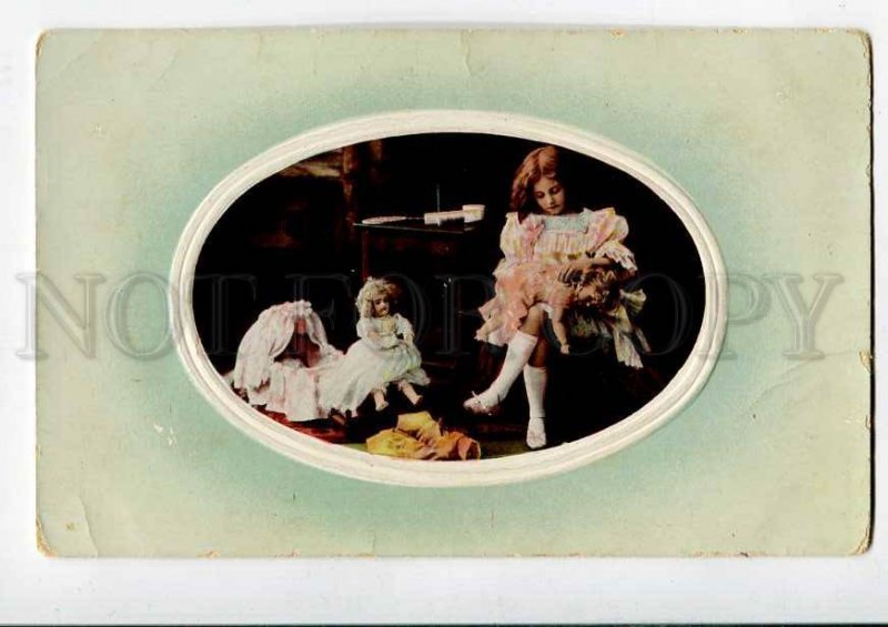 3078804 Cute Girl as Mom for DOLLS Vintage PHOTO PC