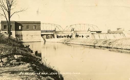 IA - Nashua. Power House and Dam - RPPC