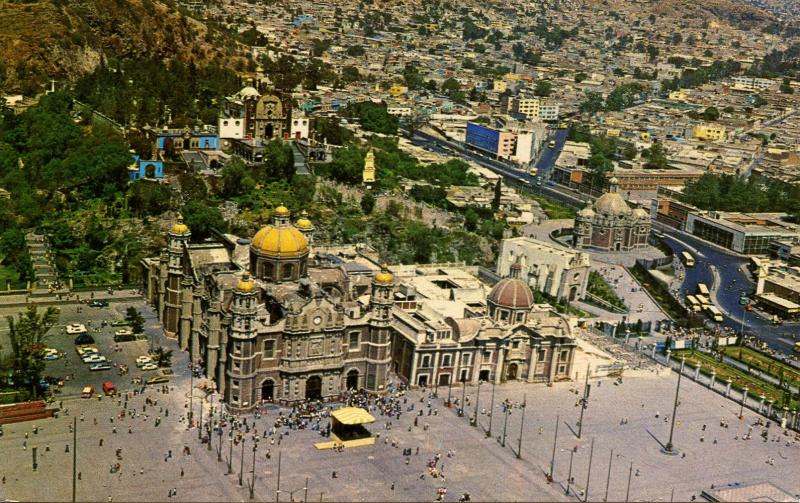 Mexico - Guadalupe. Aerial View of Basilica of Guadalupe.    *RPPC