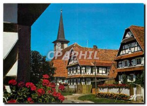 Modern Postcard Alsace Alsatian timbered houses Picturesque