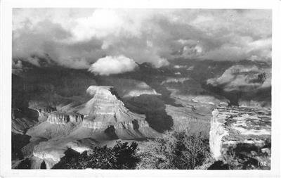 RPPC Grand Canyon, Arizona Clouds Real Photo ca 1930s Vintage Postcard