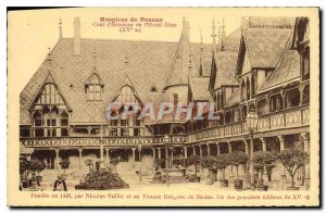 Postcard Old Hotel Dieu Court of Honor of the Hotel Dieu