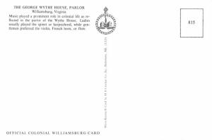 George Wythe House, Parlor - Williamsburg, Virginia