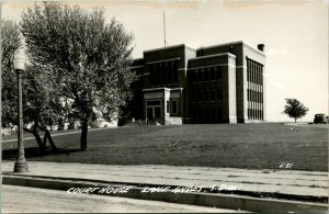 RPPC Courthouse Lake Andes, South Dakota SD UNP Postcard Q16