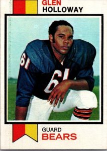 1973 Topps Football Card Glen Holloway Chicago Bears sk2599