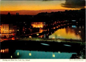 2~4X6 Postcards Cork City Ireland SOUTH MALL~HOLY TRINITY CHURCH~RIVER LEE/Night