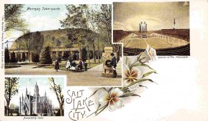 Salt Lake City Mormon Tabernacle Interior Assembly Hall Utah 1905c postcard