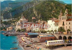 Modern Postcard Amalfi Beach