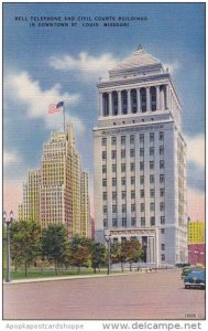 Missouri Saint Louis Bell Telephone And Civil Courts Buildings In Downtown 1943