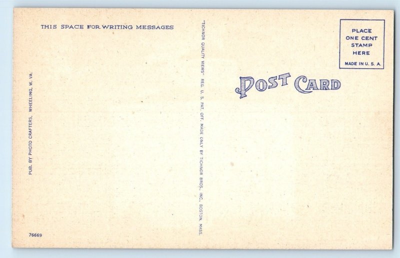 c1940 Bethany West Virginia WV Postcard Study Used Alexander Campbell Building