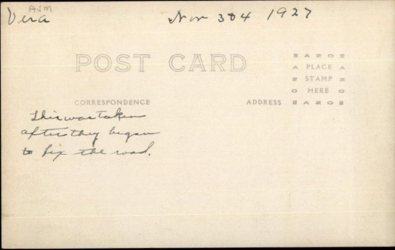 Morrisville or Randolph VT 1927 Flood Damage Real Photo Postcard #1