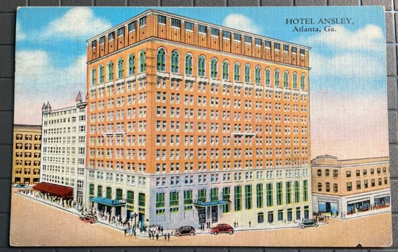 Vintage Postcard 1940 Hotel Ansley Atlanta Georgia (GA)