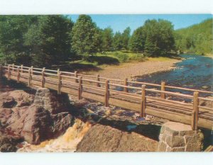 Pre-1980 RUSTIC BRIDGE Mellen Near Ashland & Minocqua & Lac Du Flambeau WI d4496
