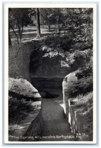 c1950's The Spring At Lincoln's Birthplace Kentucky KY Cline RPPC Photo Postcard