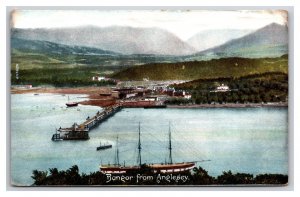 Bangor From Anglesey Wales  DB Postcard V23