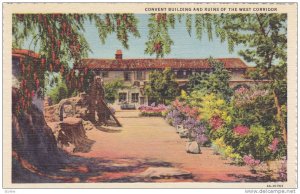 Convent Building and Ruins of the West Corridor, Mission San Juan Capistrano,...