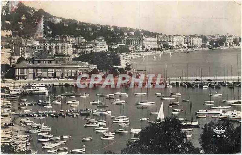 Modern Postcard Cannes Vue Generale taking Suquet Charter