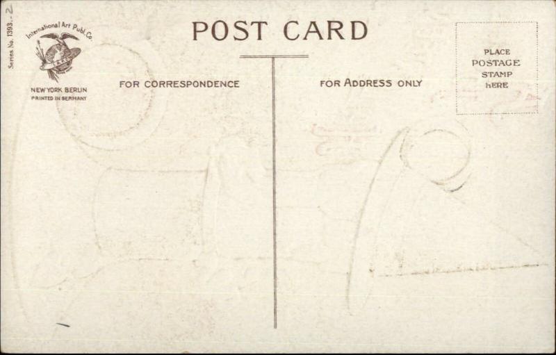 Halloween - Ellen Clapsaddle Witch Face in Candle c1910 Postcard