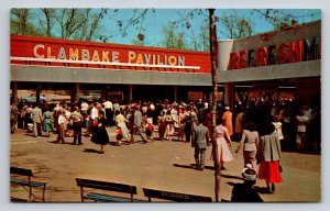 Lincoln  Park   North Dartmouth  Massachusetts  Clambake Pavillion  Postcard