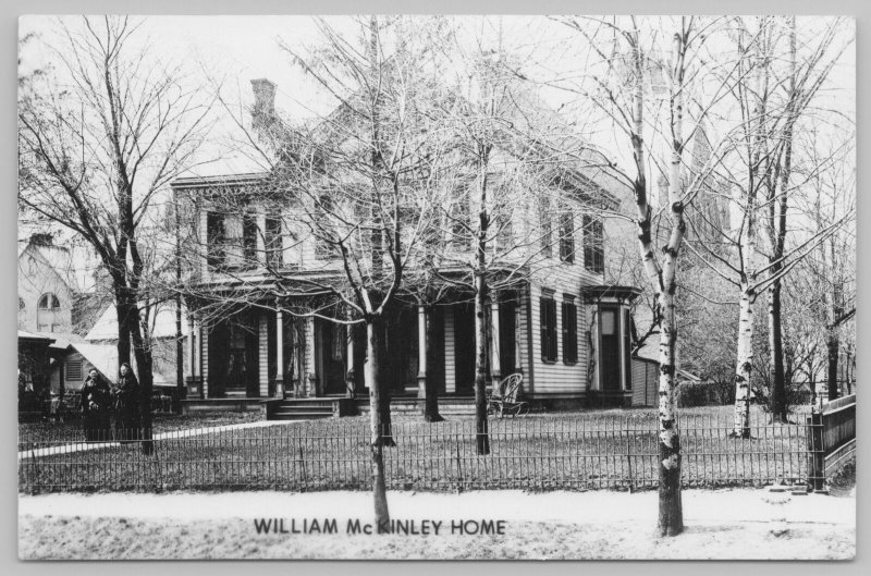 Ohio~William McKinley Home~Standard Chrome Postcard