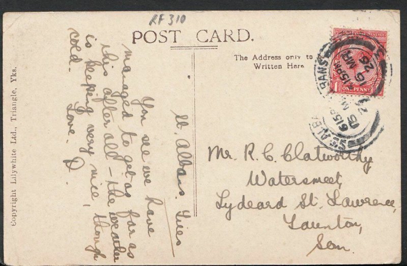 Family History Ancestor Postcard - Clatworthy - Lydeard St Lawrence RF310