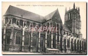 Old Postcard Aire Sur La Lays St. Peter Church