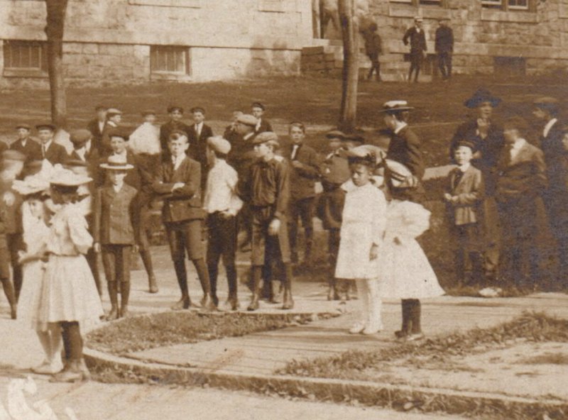 RPPC Daredevil Students School Climbing Pole Real Photo Postcard