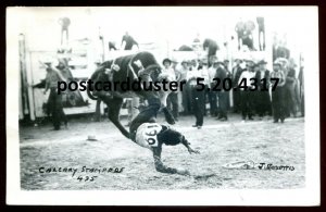 h3274 - CALGARY Alberta 1953 Stampede. Rodeo. Real Photo Postcard by Rosettis