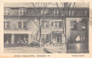 J62/ Burnside Kentucky Postcard c1940s Seven Gables Hotel Building  79